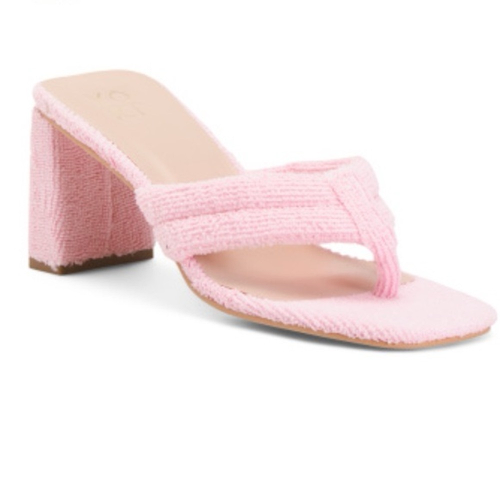 Yoki Christy-14 Women’s Terry Cloth Tel Strap Heel